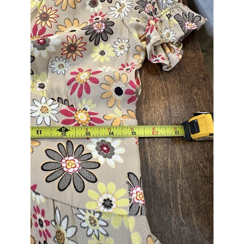 Monte Floral Maxi Dress Floral Full Button Sz L Boho Cottage Core $125 new - Picture 10 of 11
